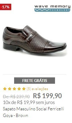 Sapato Masculino Social Ferricelli Goya - Brown