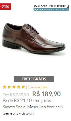 Sapato Social Masculino Ferricelli Genebra - Brown