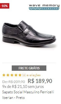 Sapato Social Masculino Ferricelli Iberian - Preto