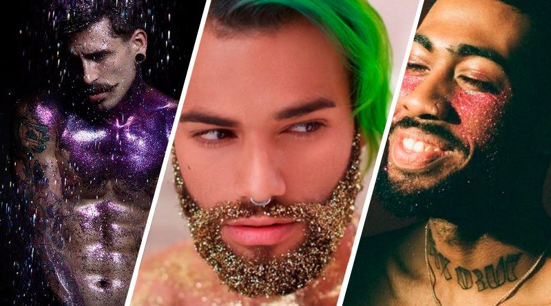 Glitter no corpo e na barba é a nova moda para o carnaval