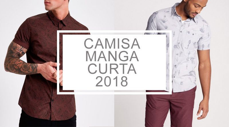 Camisas manga curta masculina para 2018