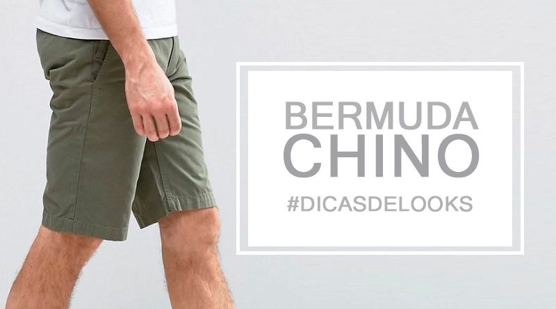 Looks com bermuda chino masculina